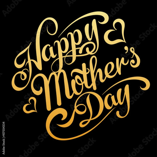 Obraz happy mothers day, text, vector