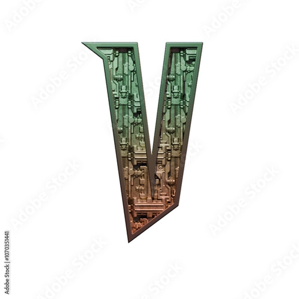 Fototapeta 3D Doom Alphabet - Futuristic Game