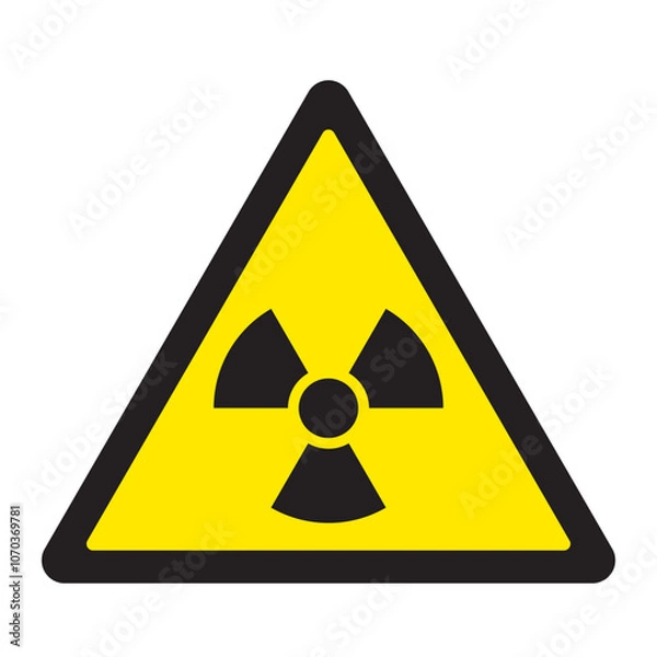 Fototapeta Warning Radioactive Material Or Ionizing Radiation Sig