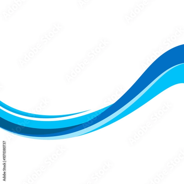 Fototapeta Wavy Shape Middle Modern