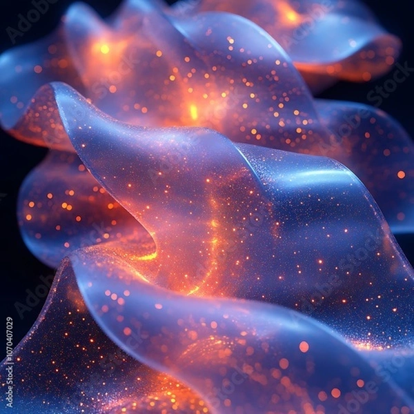 Fototapeta Explore the mesmerizing dance of light and color in abstract digital art creations