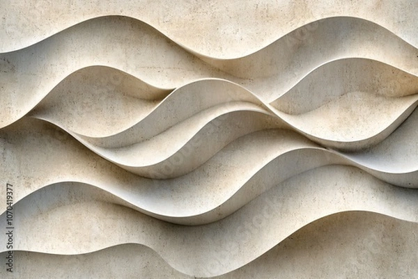 Fototapeta Gentle Wave Patterns in Soft Beige and Gray Light