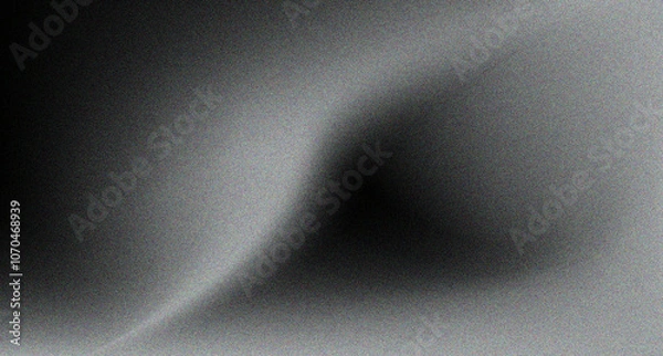 Fototapeta Abstract black and grey grainy gradient background  creating a sense of depth and dimension