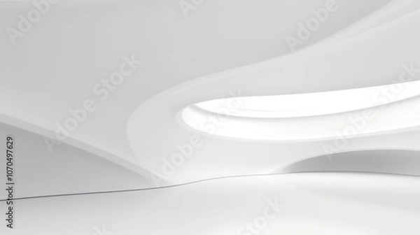 Fototapeta Free abstract white background minimal futuristic architectural space wallpaper