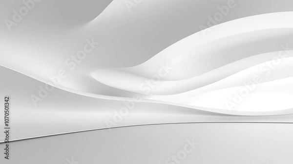 Obraz Free abstract white background minimal futuristic architectural space wallpaper