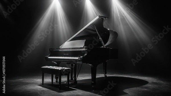 Obraz Grand Piano Under Spotlight
