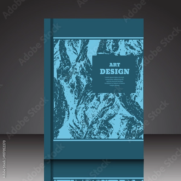 Fototapeta Abstract blue composition A4  brochure title sheet eps10 vector