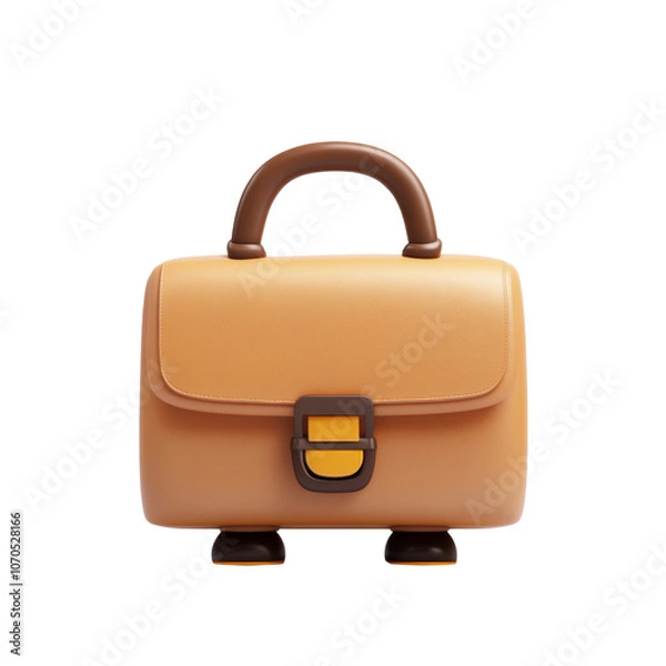 Obraz 3D Briefcase Icon - Business and Education Concept