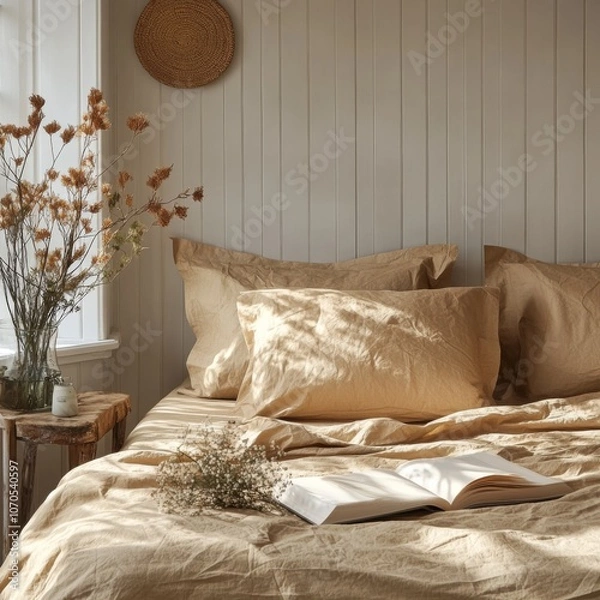 Fototapeta Premium flat sheet of brown flat paper