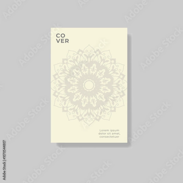 Obraz cover book white mandala