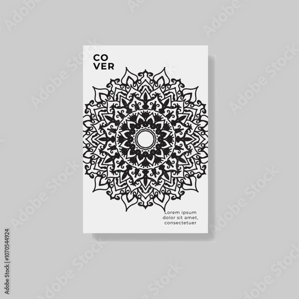 Obraz cover book white mandala