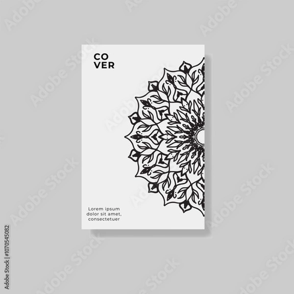 Obraz cover book white mandala