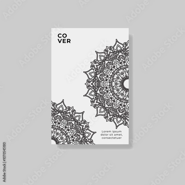 Obraz cover book white mandala
