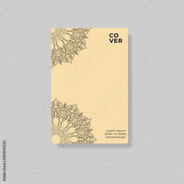 Obraz cover book white mandala