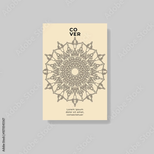 Obraz cover book white mandala