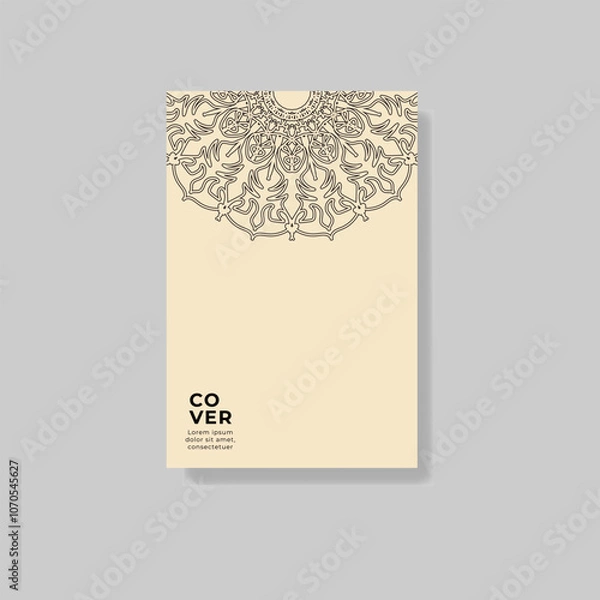 Obraz cover book white mandala