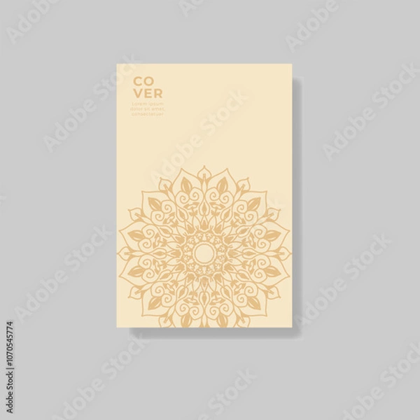 Obraz cover book white mandala