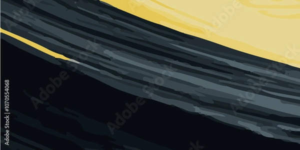 Fototapeta Yellow and Black Abstract Background. Ash color with yellow Swirl Texture Modern. Dark Wavy Pattern Background High-Resolution Abstract Texture. Dark yellow and black Monochromatic Flowing wallpaper