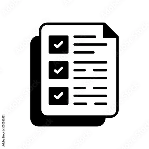 Fototapeta Requirements Glyph Icon, Vector illustration