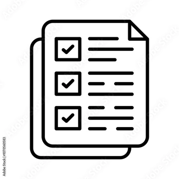 Fototapeta Requirements Outline Icon, Vector illustration