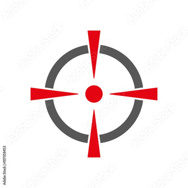 Obraz Red aim vector illustration