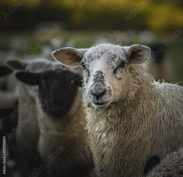 Fototapeta Welsh Mixed Breed Sheep.
