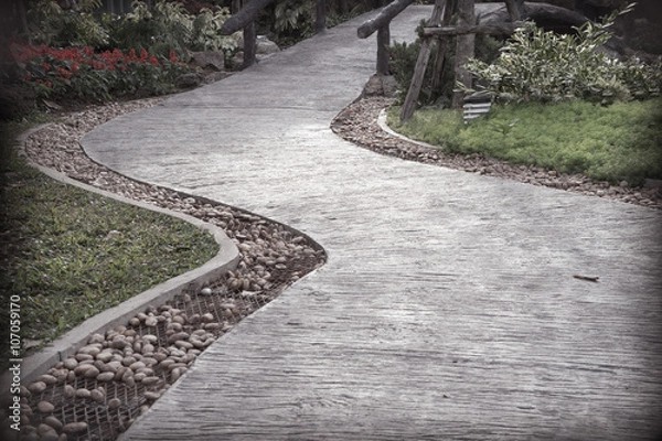 Fototapeta path through a garden