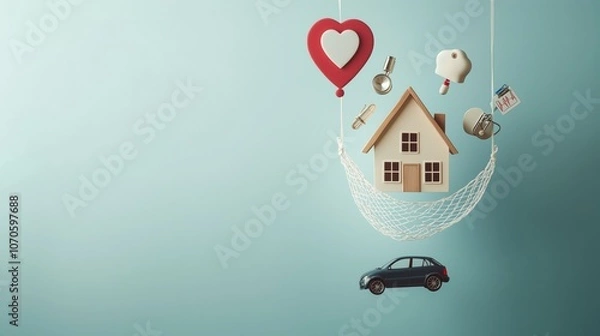 Obraz Financial Safety Net Metaphor Illustration