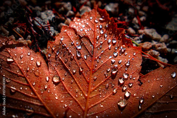 Obraz Maple leaf in red