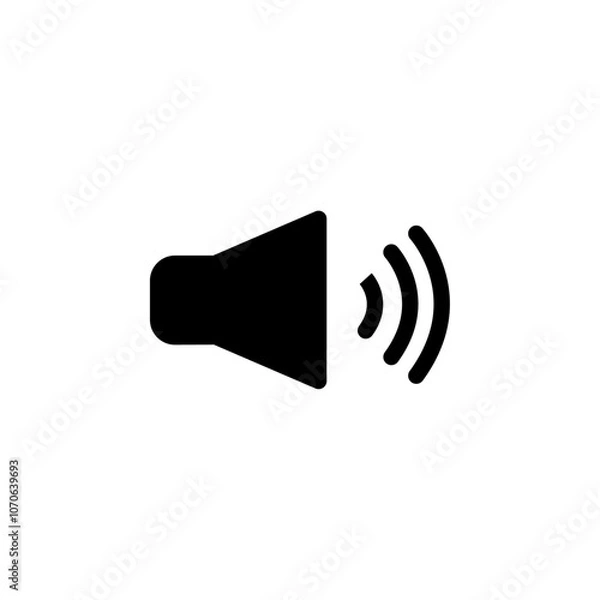 Obraz Speaker Icon black and white vector sign