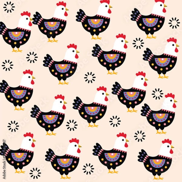 Obraz Chicken Wrapping Paper