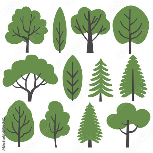 Obraz Cartoon Tree Collection