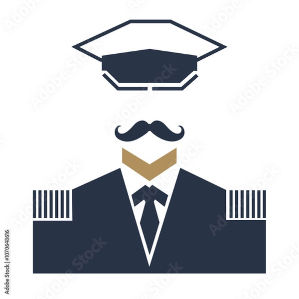 Obraz Minimalist Naval Captain
