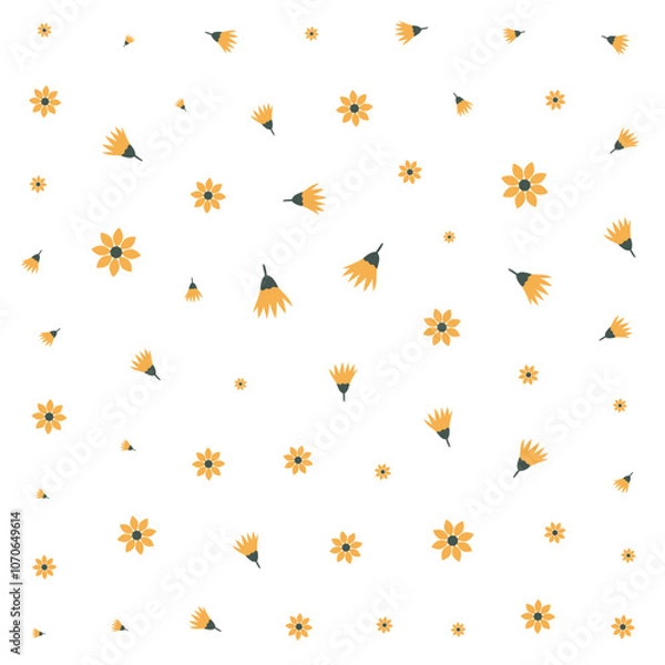 Obraz Abstract Yellow Flowers Pattern
