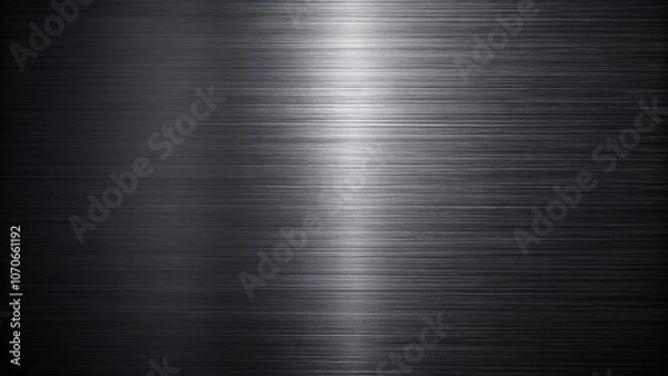 Obraz Matte black metal texture with brushed surface details, modern sleek background