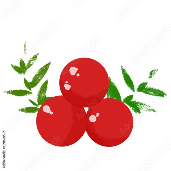 Obraz red currant isolated on white