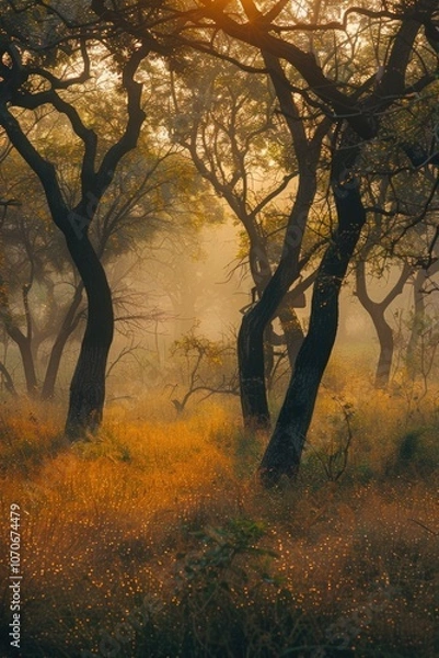 Fototapeta Misty Forest Path