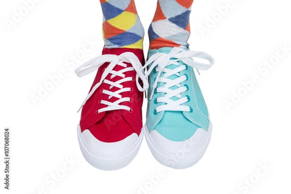 Obraz different sneakers and socks