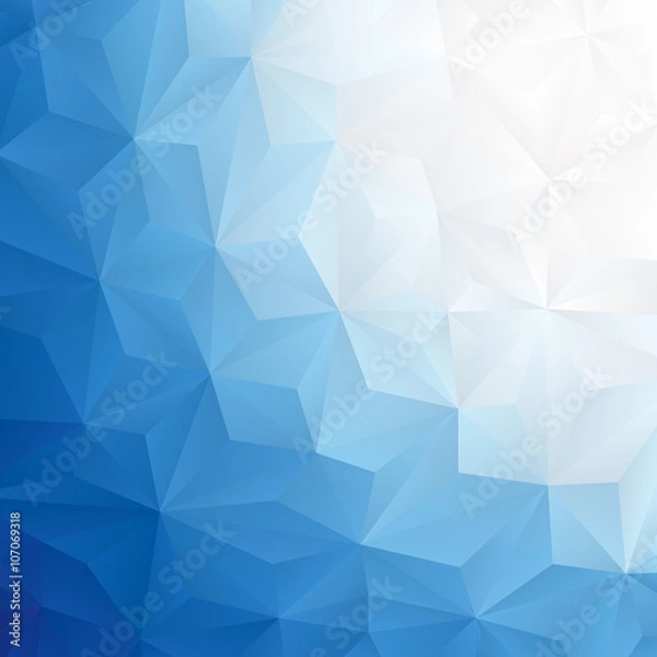 Obraz Abstract Blue Triangular Background II