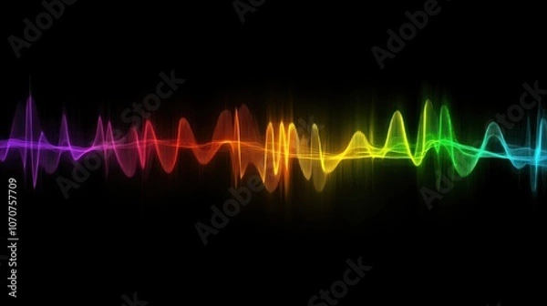 Fototapeta Rainbow Sound Waves