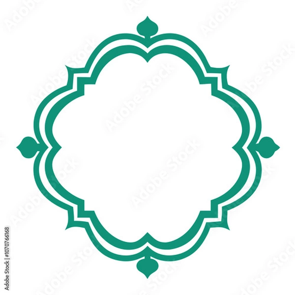 Fototapeta Simple decorative frame border with ornament