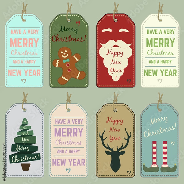 Obraz Christmas tags.