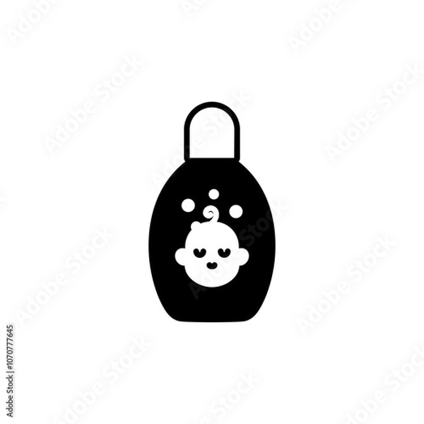 Fototapeta Baby Icon Vector Solid Style Symbol for Childcare and Parenting Illustrations