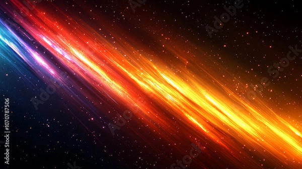 Obraz vibrant watercolor background with soft, colorful stripes blending seamlessly. This artistic pattern evokes creativity, joy, and imagination, offering a playful yet harmonious visual appeal