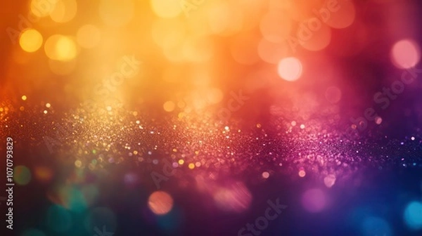 Obraz A vibrant, blurred background with shimmering lights and colors, creating an abstract effect.