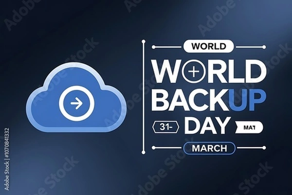 Obraz World Backup Day illustration emphasizing data safety and protection