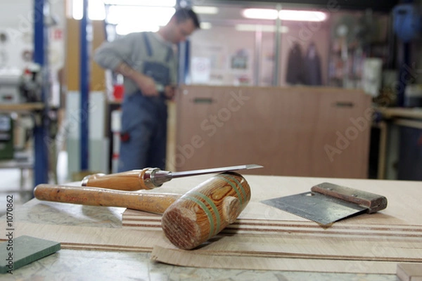 Obraz maillet et couteau à bois