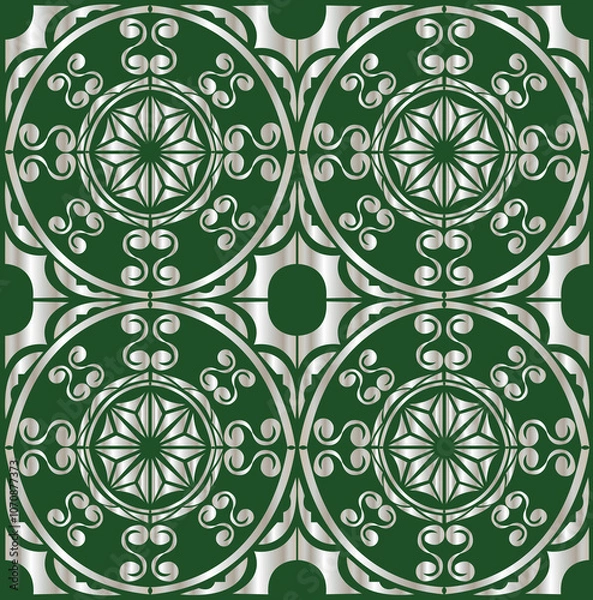 Obraz  decorative seamless pattern with flowers