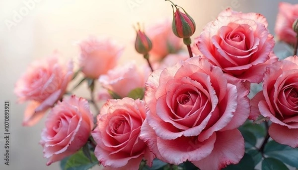 Obraz a pink rose with a green stem