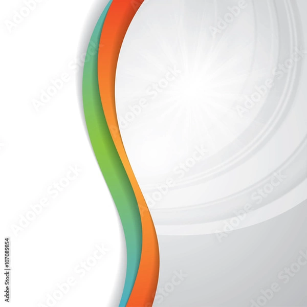 Fototapeta Abstract design bright background red green orange